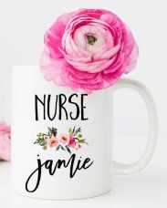 Floral Nurse Mug